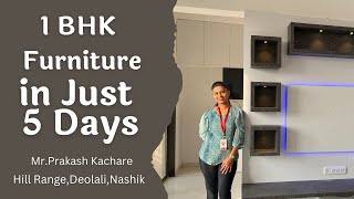 1 BHK flat Furniture in just 5 days. |Tv Unit| Sofa cum Bed | Wardrobe | Kitchen Furniture| mandir