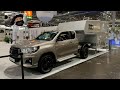 Bimobil Husky 240 pick-up cab RV Camper Toyota Hilux panorama window walkaround and interior K101