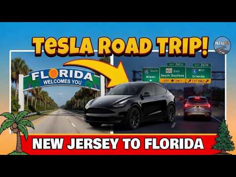 1,200-Mile Tesla FSD Road Trip: New Jersey to Florida & Disney World (Via I-78, I-81, I-77, I-95)