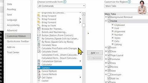 How to enable and use camera in Microsoft excel?