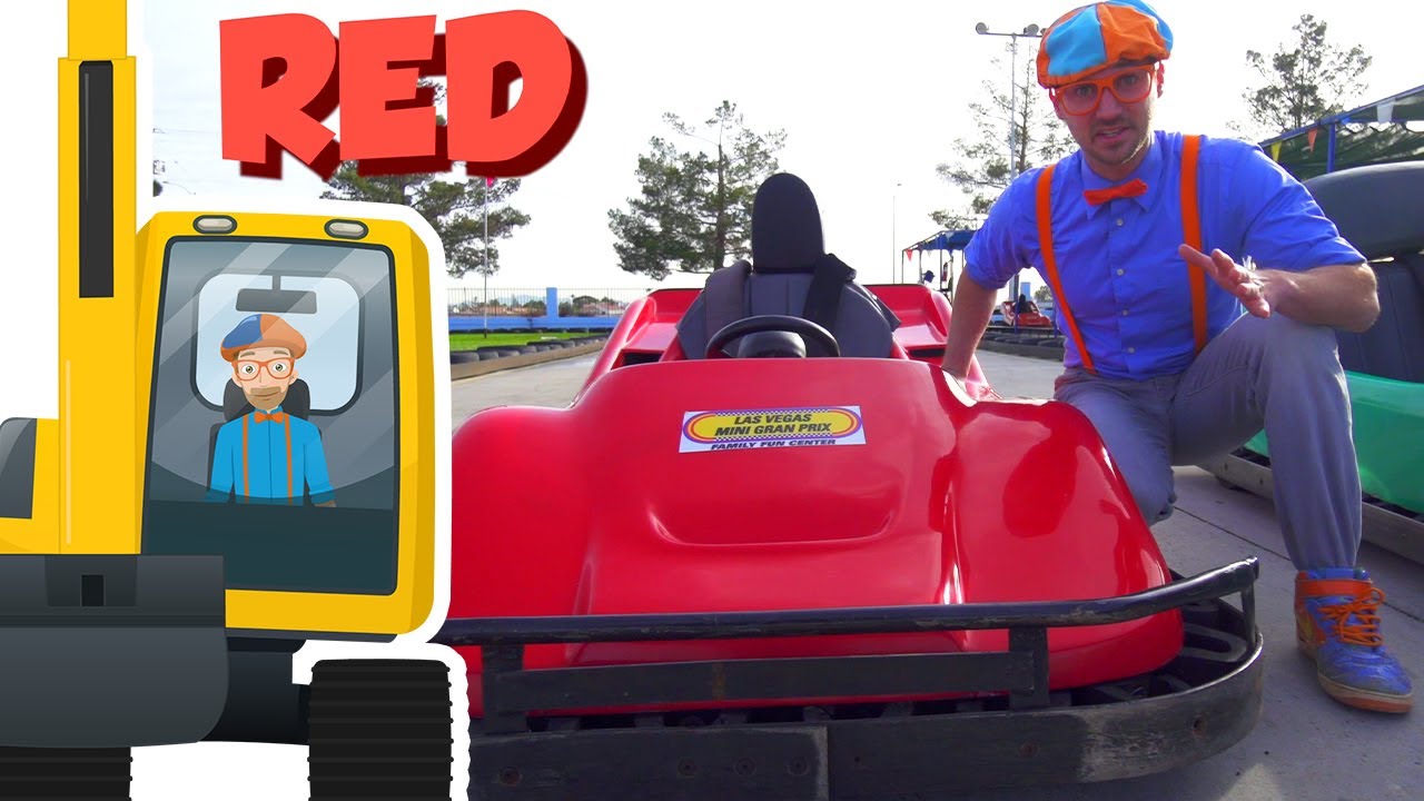 Blippi Goes Go Karting! | Learn about Vehicles for Kids | Educational