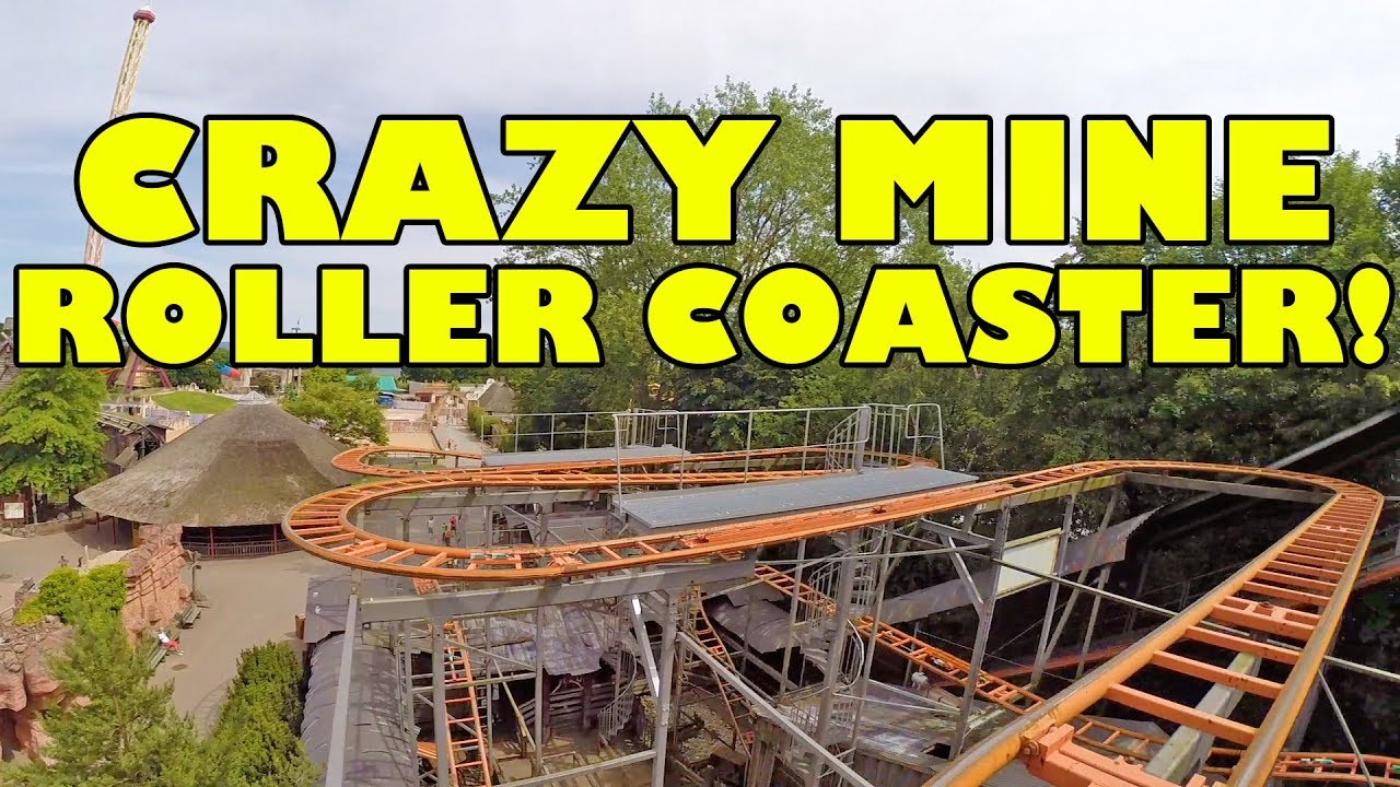 Crazy Mine Wild Mouse Roller Coaster Front Seat POV Hansa Park