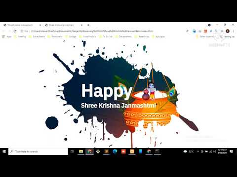 🛑 Krishna Janmashtami Animation using HTML, CSS🔥