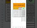 How to Calculate Age in Excel | Calculate Age in Excel | Age Calculator in Excel #excel #exceltips