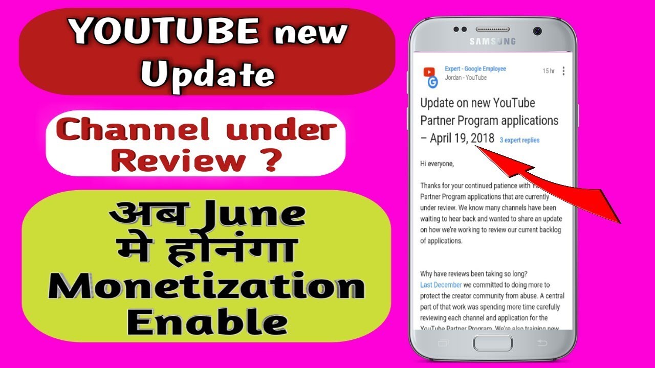 Update on new Youtube partner program applications April 19,2018 - YouTube