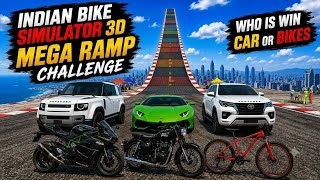 Cars vs Bikes Mega Ramp Challenge in Indian Bike Simulator 3D | Epic Gameplay screenshot 5
