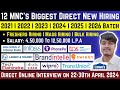 Direct testinterview mass hiring  off campus drive jobs for 2026  2025  2024  2023  2022 batch