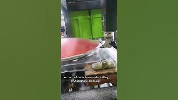 CNC milling the vacuum formed clear PC dome cover
