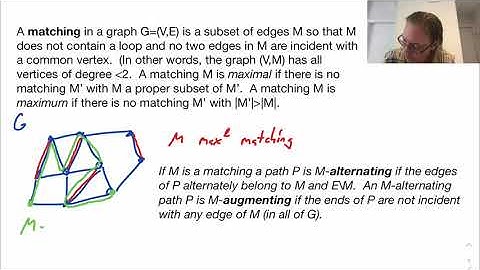 Matchings 01 - introduction
