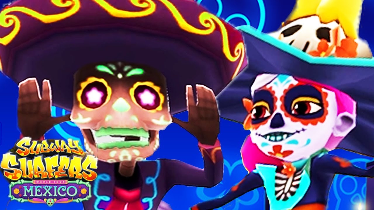 Subway Surfers - #ShopUpdate Team up with this bone-chilling crew. 💀 Dash  through Mexico with Eddy, Scarlett, Scarlett's Catrina outfit, and Manny,  as well as Manny's Mariachi outfit! The Halloween Crew is