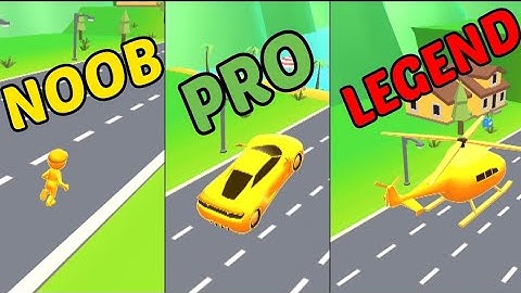 NOOB, PRO, HACKER PART 1. Shape shifting 2023 Gameplay very cool and gnarly hyper casual game #games