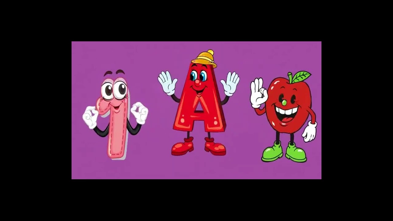 Alphabet Letter A and Fruit Partner