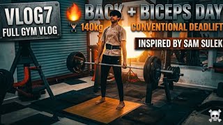 VLOG 7: Massive Back &amp; Biceps Session | 140KG Conventional Deadlift