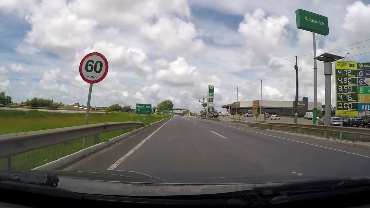 Trajeto de João Pessoa até Recife pela BR-101