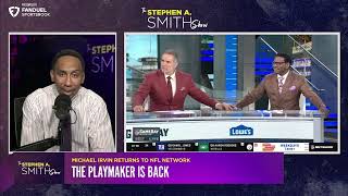 Stephen A. Smith gives love to Michael Irvin, celebrates his return to TV