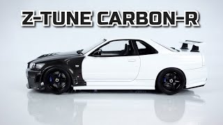Building A Carbon-R Model in 10mins. 1/24 Scale Tamiya Nissan Skyline GT-R R34.