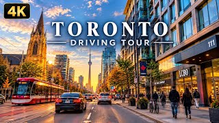 Information TORONTO, CANADA 🇨🇦 4K | Luxury Cars, Golden Hour Glow & Iconic Downtown Streets | Driving Tour Guide