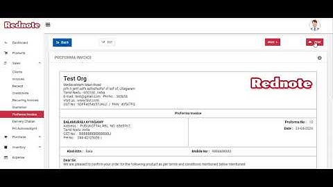 How to Add a New Proforma Invoice in Rednote Invoicing Software