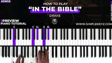 How To Play "IN THE BIBLE" By Drake Ft. Lil Durk And Giveon | Piano Tutorial (Pop R&B Soul) #shorts