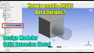 ✅ ANSYS DesignModeler - Ansys BETA Options / Solid Extension - Basic Tutorial 22