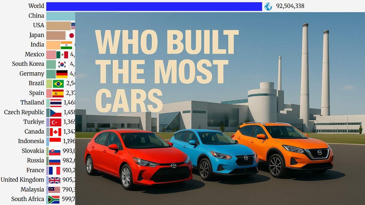 Global Motor Vehicle Production Race (1999–2024) | Top 20 Nations ...