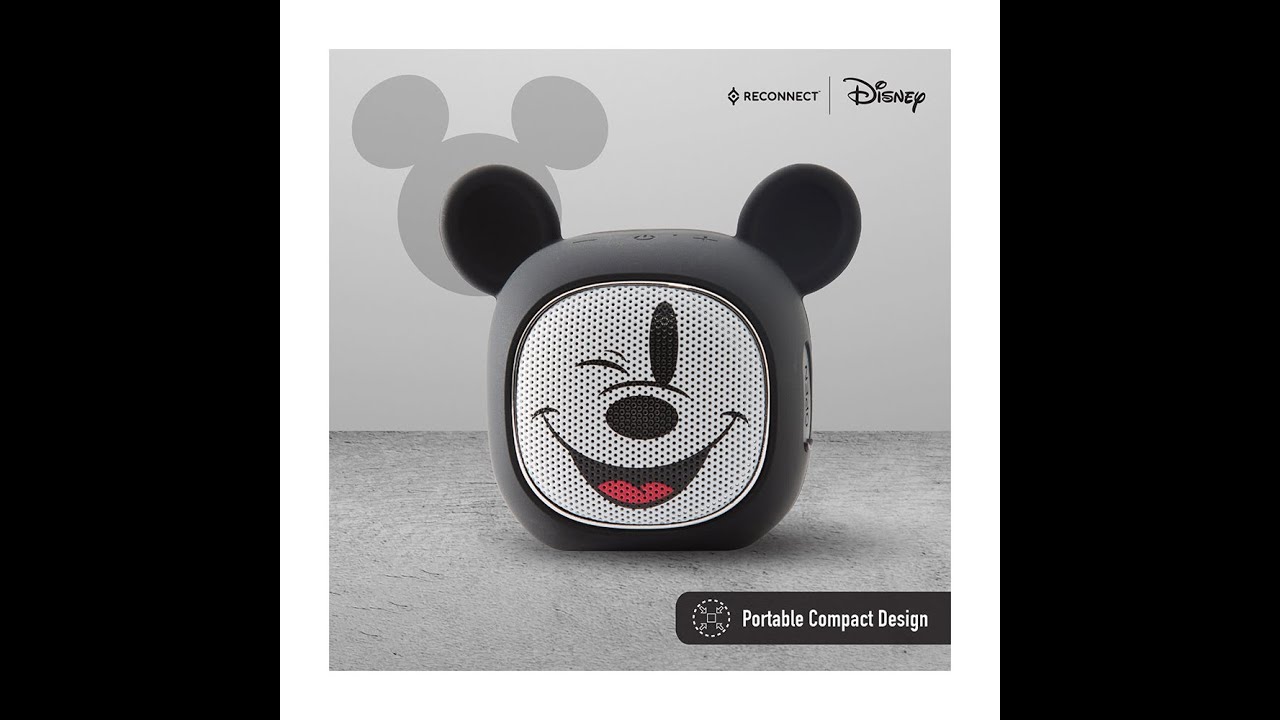 Reconnect Disney 2 Watts Mickey Mouse Bluetooth Speaker || Reconnect  Bluetooth Speaker Series 100
