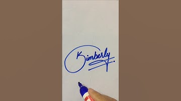 Signature for Kimberly | K letter signature style #shorts #signature #calligraphy