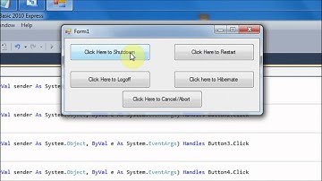 How to make a Shutdown Panel from Visual Stdio 2008 2010!!! Easy