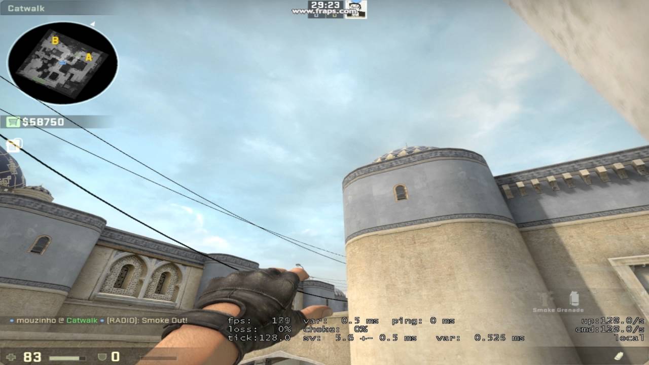 [CS:GO] Nade tutorial: B doors smoke from catwalk