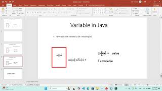 Variable in Java Programming