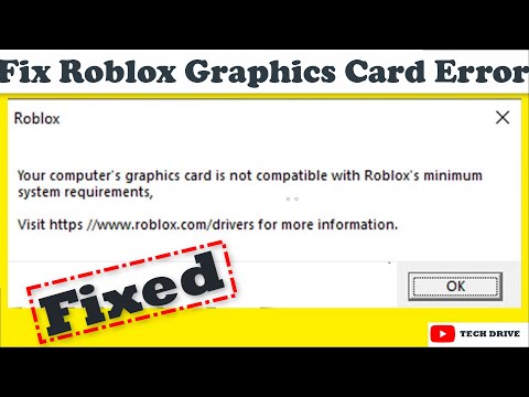 Your computer graphic is not compatible with Roblox 