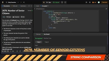LEETCODE DAILY QUESTION 2678 | Number of Senior Citizens | Is Kabir Coding #leetcode #programming