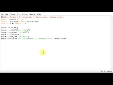 Python Create a Progress bar widgets using tkinter module