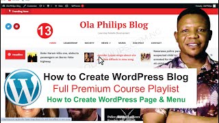 13  How to Create Page and Menu in WordPress