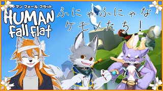 【humanfallflat】ふにゃふにゃケモノたちで協力してクリアを目指せ！その5【ケモVコラボ】