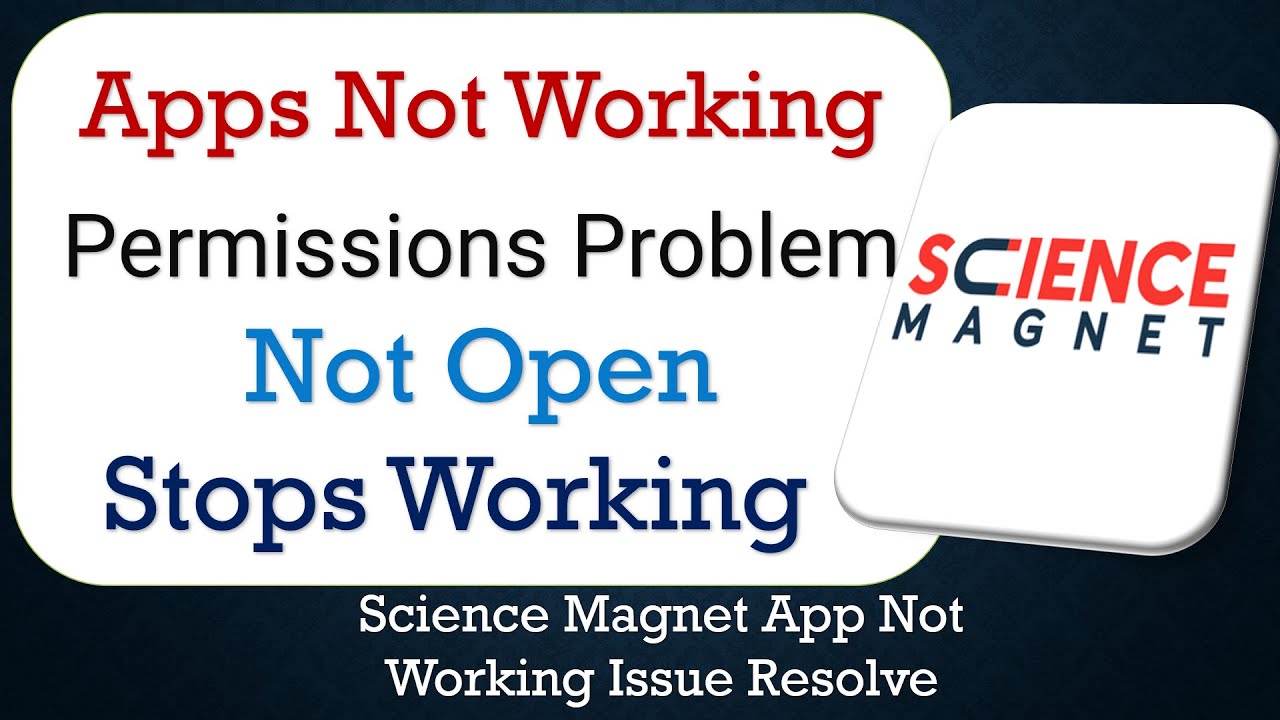 How To Fix Science Magnet App not working | Not Open | Space Issue ...