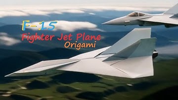 How to Make an Origami F-15 Fighter Jet in 5 minutes | F-15 Eagle Jet Tutorial