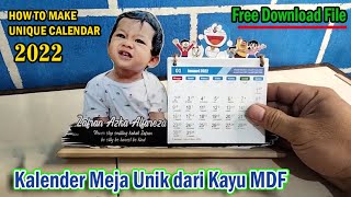Kalender Meja Unik DIY Membuat Kalender Duduk dari Kayu MDF screenshot 2