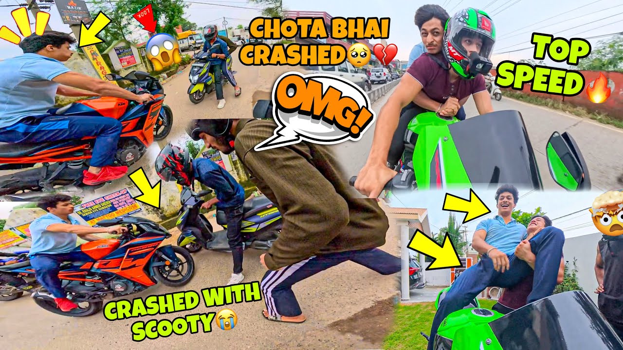 Chota bhai takkar with scooty🥺💔 First Time Ever this Happened😭 | My Family Vlog 