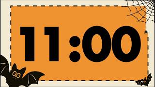 11 Minute Cute Halloween Bat Classroom Timer (Spooky Electric Piano Alarm at End, No Music)