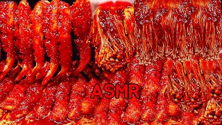 ASMR मसालेदार चिंराट, मशरूम *UDANG GORENG JAMUR PEDAS FRIED SHRIMPS SPICY ENOKI MUSHROOMS