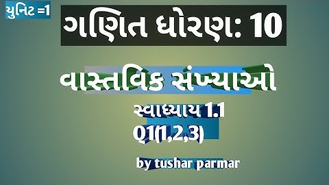 ગણિત ધોરણ 10 વાસ્તવિક સંખ્યાઓ પ્રકરણ 1 સ્વાધ્યાય 1.1