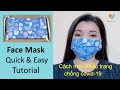 How to make an easy Face Mask / Cách may Khẩu trang vải kháng khuẩn chống virus