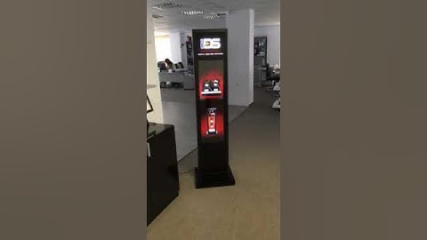 Totem with integrated LCD screen