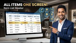 Item List Master in JewellPlus ERP | View & Edit All Items from One Screen screenshot 1