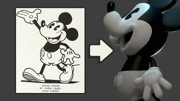 YOU can 3D Model this! Classic Mickey Mouse | Nomad Sculpt Full Tutorial Part 2