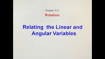 1093 Relating the linear and Angular Variables