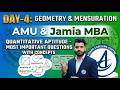 Day-4 Basic Geometry &amp; Mensuration -AMU-JMI MBA Entrance 2026 Quants 10 Days Revision By Aman Sir