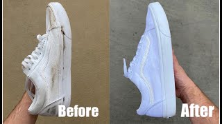 how to clean all white vans without them turning yellow