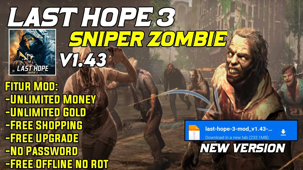 Simpel dan Seru!! Last Hope 3 Sniper Zombie War mod